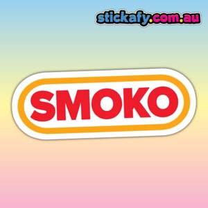 Smoko Chiko Roll Sticker - Waterproof Vinyl Sticker | Aussie Funny Meme Bogan Australia 4x4 4WD Boat Car Window Bumper Decal