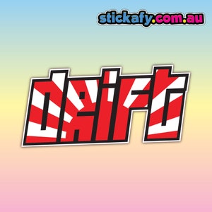 Drift Rising Sun Sticker - Waterproof Vinyl Sticker | Aussie Funny Meme Bogan Australia 4x4 4WD Boat Car Window Bumper Decal