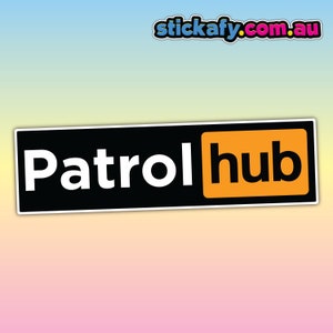 Patrol Hub Sticker - Waterproof Vinyl Sticker | Aussie Funny Meme Bogan Australia 4x4 4WD Boat Car Window Bumper Decal