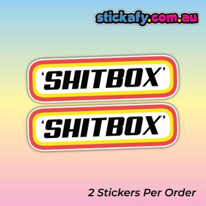 Shitbox Edition Matchbox x2 Sticker - Waterproof Vinyl Sticker | Aussie Funny Meme Bogan Australia 4x4 4WD Boat Car Window Bumper Decal
