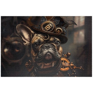 Puzzle, Steam & Snouts: Hyper-Realistic French Bulldog Puzzle, Jigsaw Puzzle for Adults Puzzle for Kids, 1000 Piece Puzzle, 500 Piece Puzzle