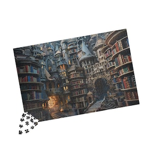 Puzzle, Realmbound Tomes: Whimsical Library Puzzle,  Jigsaw Puzzles Adults Kids 1000+ Pieces