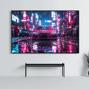Digital Audi R8: Classy Sports Car Poster | CarCulture Digital Art | Audi Poster Racing Decor | CustomCarPoster Gift