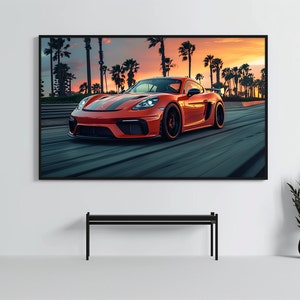 Porsche 911 GT2/GT3 RS Poster | Super Car Art Print | Sportscar Wall Decor | Car Poster | Boys Room  Home Office Decor | Car Enthusiast Gift