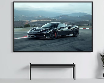 Ferrari F8 Tributo Poster | Hyper Car Art Print | Super Car Wall Decor | Boys Room & Home Office Decor | Car Gifts | Motorsports Artwork