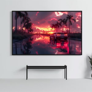 Corvette C8 ZR1: Poster di auto sportive di classe / Stampa WallArt CarCulture / Arredamento da corsa / Regalo CustomCarPoster / Decorazione opera d'arte Chevy Auto