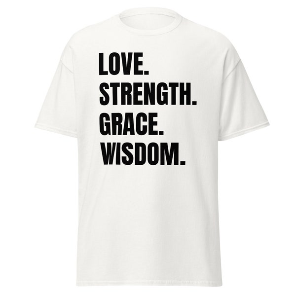 Personalized gift for her love. strength. grace. wisdom. shirt - Mothers Day Gift. Gift for her