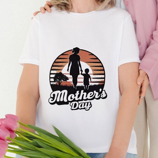 Mothers day shirt, mother with kid shirt, with mom, mom, i love you mom, first mothers day, vintage mothers day, gift for mother, sun mother