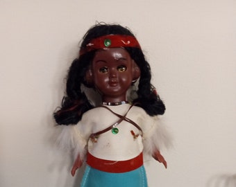 Vintage Native American Doll with Pampoose