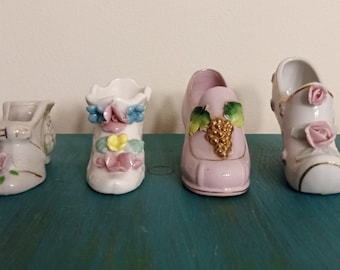 4 vintage shoes for succulents or displays