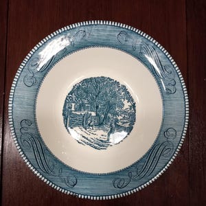 Currier and Ives Serving Bowl Coming Home