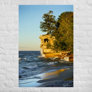 Picture Rocks Michigan Canvas Wall Art, Northern Michigan Cabin, Michigan Photography