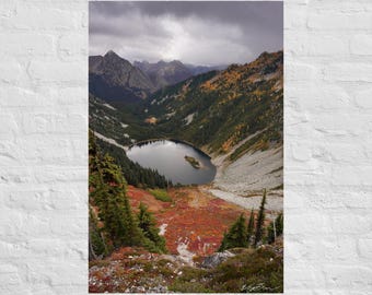Lake Surrounded by Mountains Photography: Poster and Canvas Print