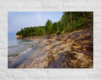Fotografía de rocas en el norte de Michigan: póster e impresión en lienzo
