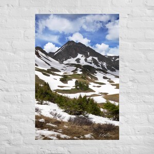 Mountain Poster Colorado Rocky Mountains, Mountain Poster Colorado, Snowy Mountain Print