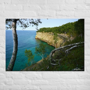 Pictured Rocks National Lakeshore Photography, Lake Superior Hiking Picture, Michigan Hiking Woods Art