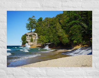 Fotografía de Chapel Rock en el Lago Superior: Póster e impresión en lienzo