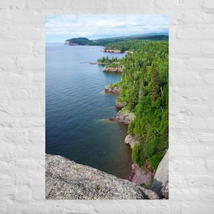 Regalos de cabañas en el lago de Minnesota, póster del parque estatal Tettegouche, fotografía del lago Superior