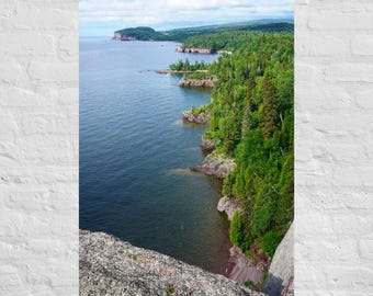 Fotografía del Lago Superior en el Parque Estatal Tettegouche: Póster e impresión en lienzo