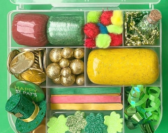 St. Patrick's day Play Dough Sensory Kit, Sensory Play, Kids activities