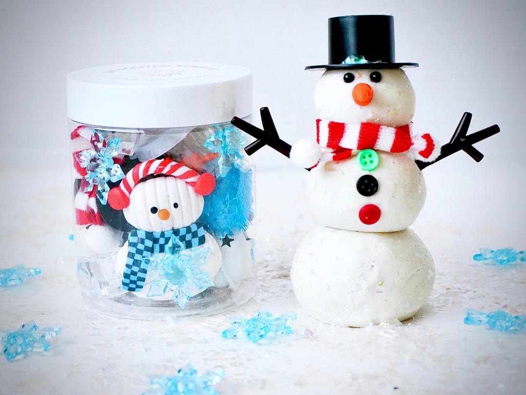 Build a Snowman Playdough Jar Winter Themed Sensory Activity Holiday ...