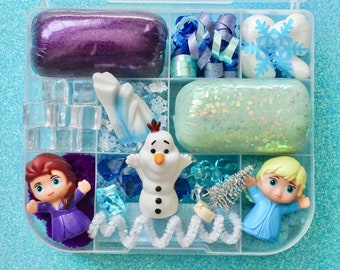 Disney Frozen Playdough Sensory Kit Casero PlayDough Regalos para niños Juego sensorial Anna y Elsa Craft Kids Actividad Playdoh Kit Educativo