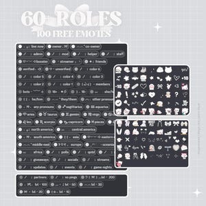 EENVOUDIGE WITTE Coquette Discord-serversjabloon | 60+ rollen 15+ kanalen | Gezellig, schattig en esthetisch | Direct downloaden | GRATIS emotes inbegrepen afbeelding 3