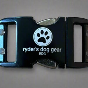 Svart aluminiumspänne för 1,5 mm Micro Herm Sprenger Prong-halsband