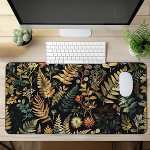 Fern Schreibtischmatte für Accessoires Süß Büro Dekor Natur Inspiriert erweiterte Tastatur Matte