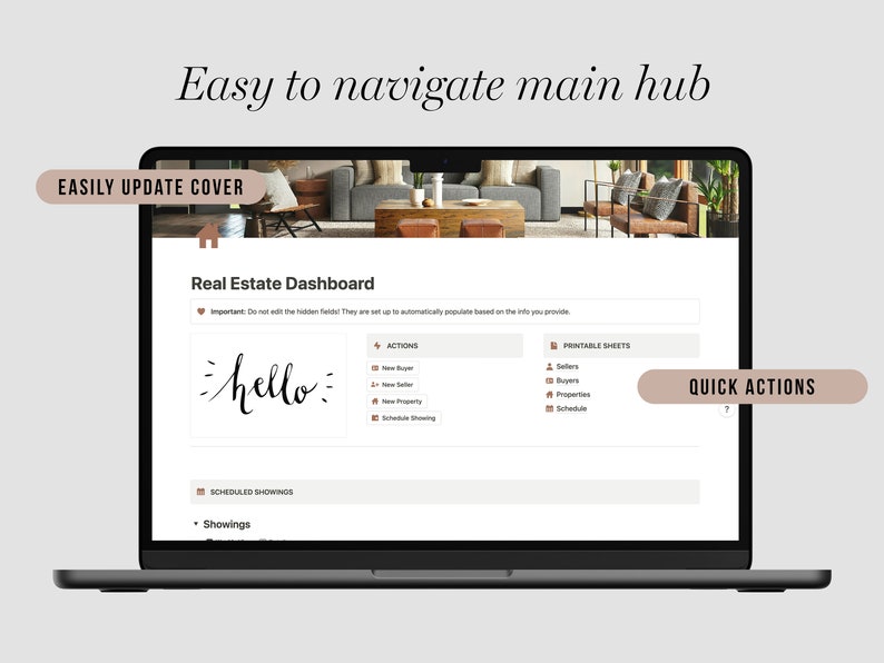 Real Estate CRM Notion Template | Realtors Dashboard | Real Estate Agent Planner | Notion Organizer & Tracker | Property Management System image 2