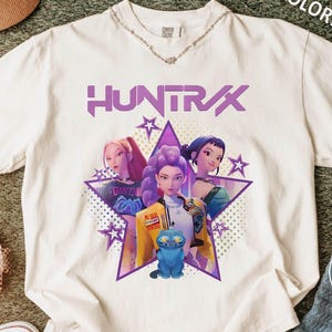Huntrix Girls Shirt, Kpop Demon Hunters Tshirt, Vintage Huntrix Shirt, Huntrix Fan Shirt Gift, Rumi Zoey Mira Graphic Shirt, Kpop Huntrix