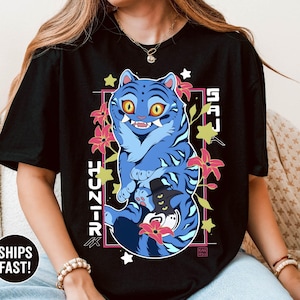 Kpop Demon Hunters Tiger T-Shirt, Derpy the Tiger And Bird Demon Hunter Tiger Tee, Demon Hunter Merch, Hunters Tiger fan