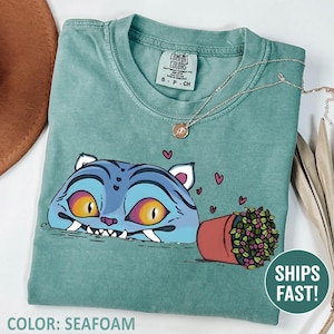 Comfort Colors® Demon Hunter Tiger Shirt, K-pop Demon Shirt, Hunter Merch, Anime Shirt Design, Anime Lover Gift, Cute Blue Tiger Tee