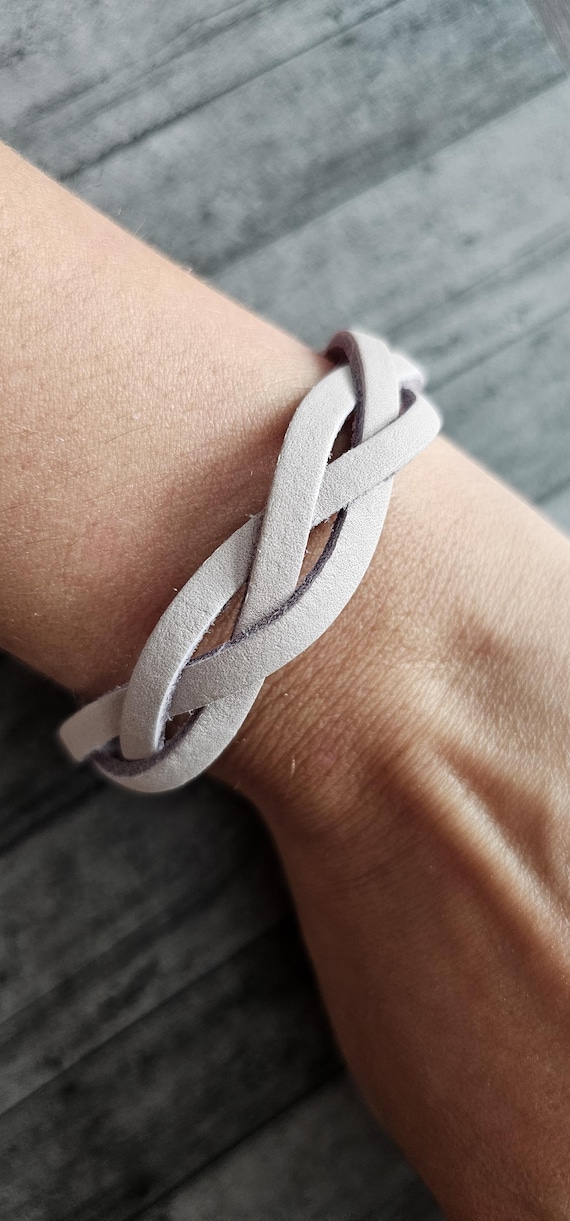 Pink leather braided mystery bracelet