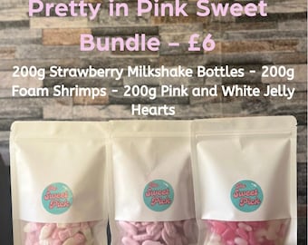 Pretty in Pink Mini Sweet Bundle - Pick and Mix | Pink Sweets | Birthday | Hen Party | Baby Shower | Wedding|