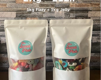 2kg Sweet bundle! 1kg Fizzy mix 1kg Jelly mix