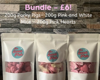 Pretty in Pink Mini Chocolate Bundle 600g! Pink chocolate | Birthday gift | Baby Shower | Hen do |