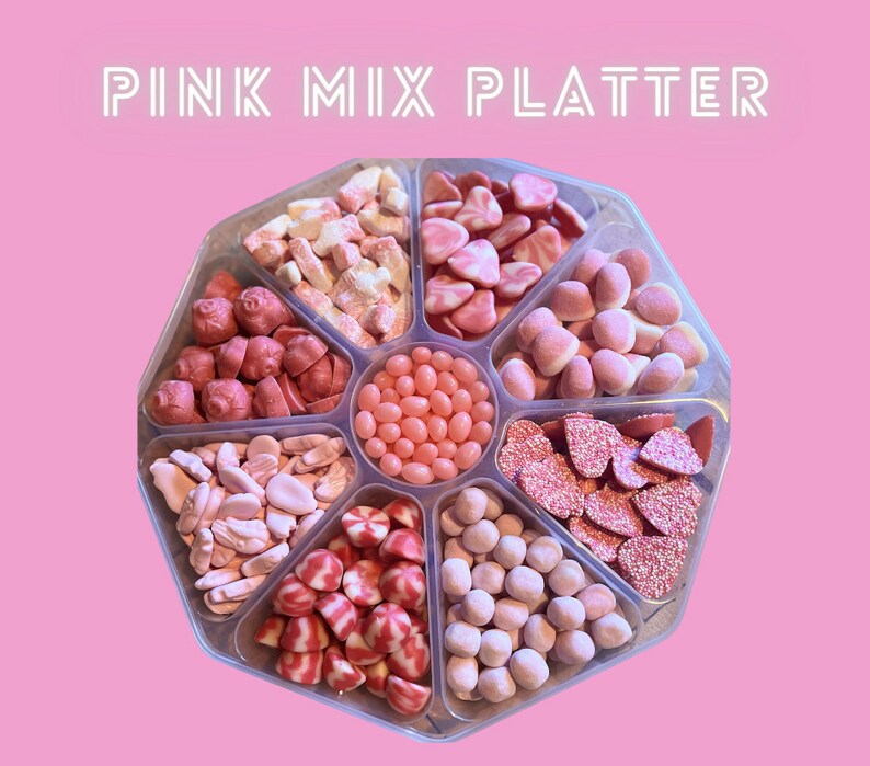 Pretty in Pink Sweet Sharing Platter Birthday Party Hen do Baby Shower Gender Reveal Pick and Mix. immagine 1