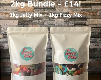 2kg Sweet bundle! 1kg Fizzy mix 1kg Jelly mix