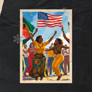 Art mural imprimable Juneteenth – Célébrez la liberté | Art numérique afro-américain | Décoration histoire des Noirs