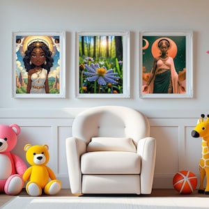 African Goddess Art Print: Black Woman Afrocentric Wall Decor (Digital Download)