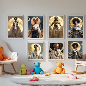 African Goddess Art Print: Black Woman Afrocentric Home Decor (Digital Download)