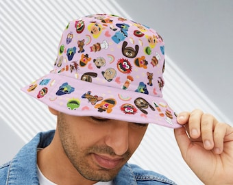Muppets Bucket Hat - Amusement Park Fashion, Headwear, Hat, Mouse Accessory, Magical Kingdom, Pattern
