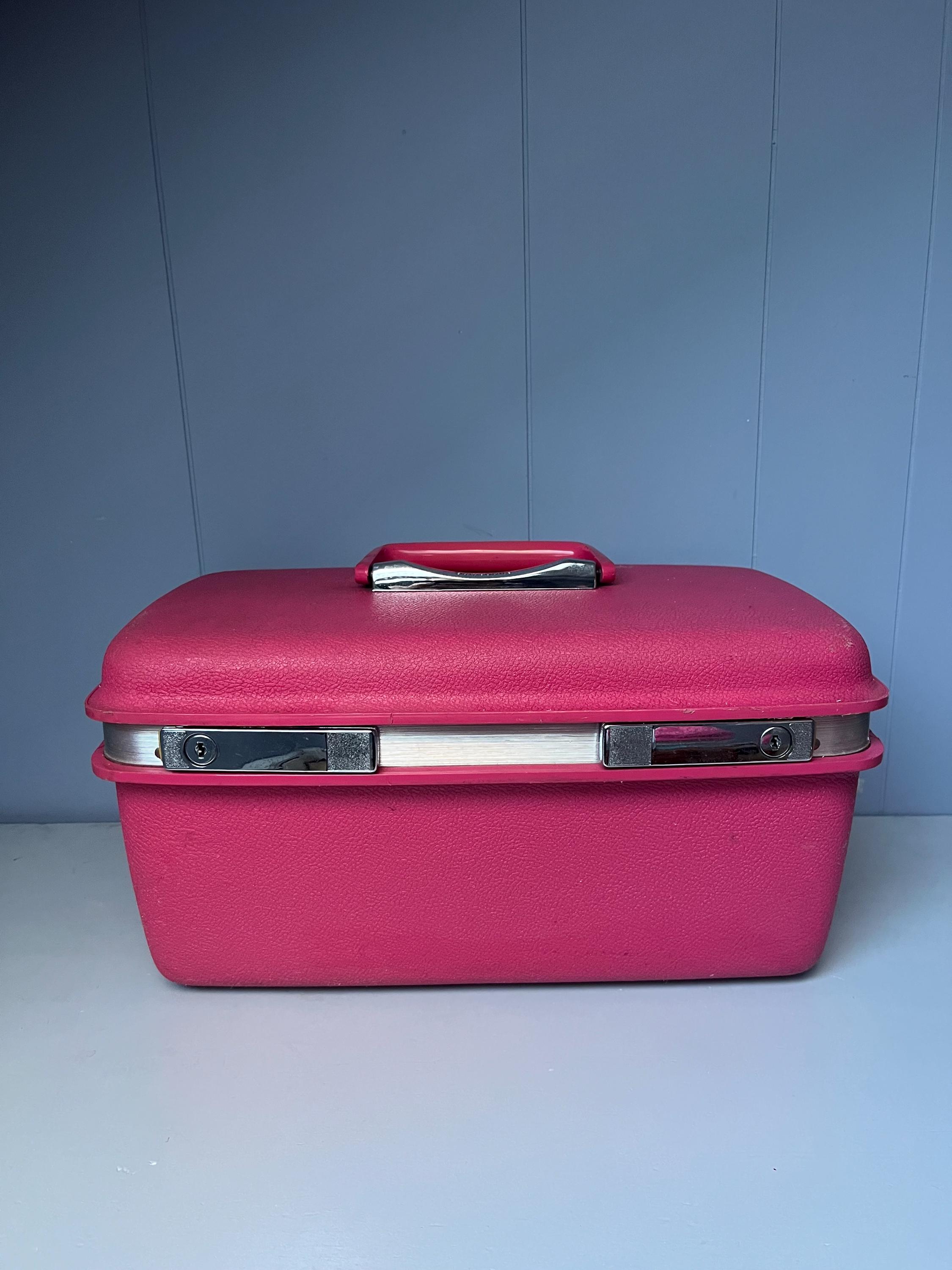 特価商品  Gorgeous Vintage From Case Train Luggage Samsonite Pink Hot 小物