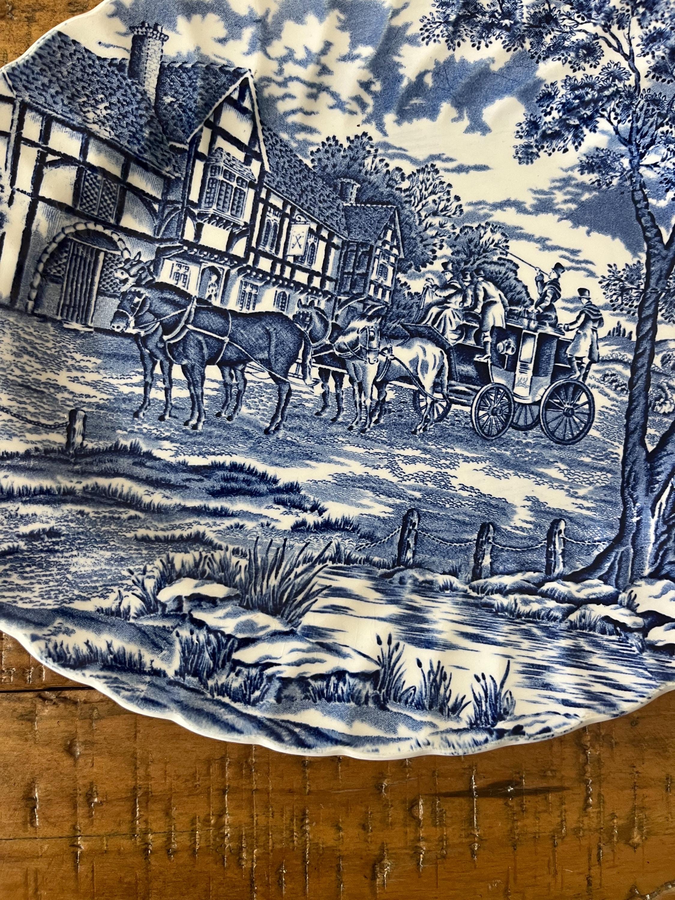 Vintage Myott Royal Mail Stage Horse Platter Made In England 1950s 