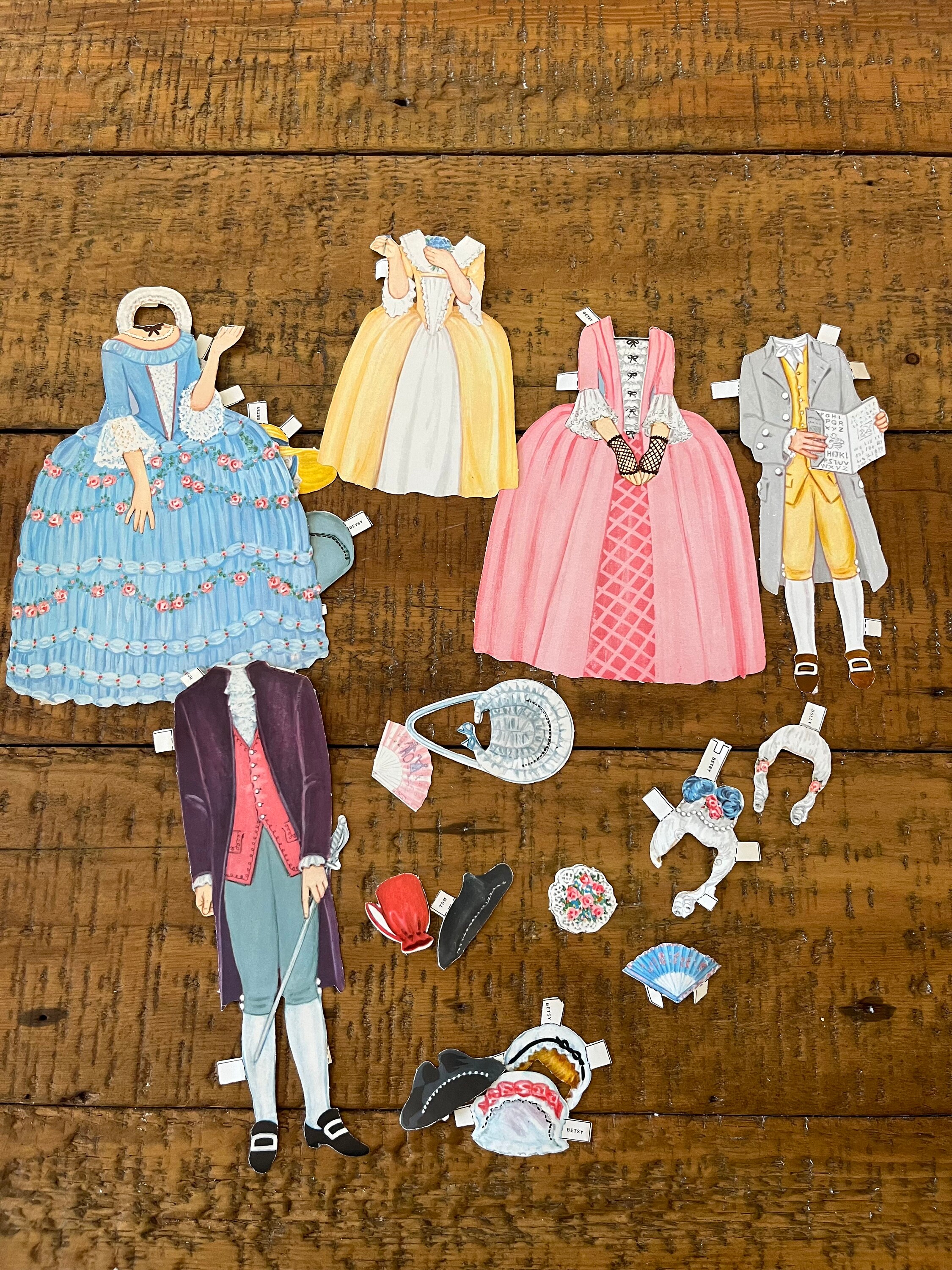 Vintage Paper Dolls Betsy Ross and Her Friends A Child’s Guidance ...