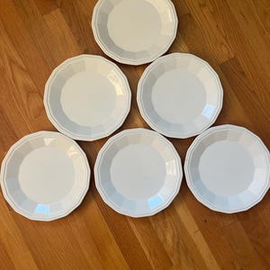 Beautiful Homer Laughlin Colonial White  vintage ironstone white restaurant ware dinner diner plates by Set of 6 farmhouse decor 1960s dover