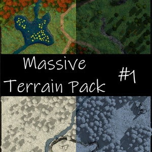 Massive Terrain Pack 1, DnD Battle Map, D&D, Battle Map, Dungeons and Dragons, Fantasy Grounds, Foundry, Roll20, VTT, digitale kaart, DnD-kaarten