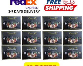 12 Boxes Instant Coffee For men Caverflo (120 sachets x 25g) - FREE Express Shipping