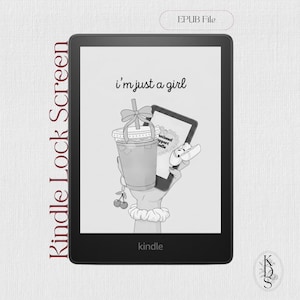 Kindle Lock Screen: Just a Girl and her Kindle Design (EPUB Digital Download)